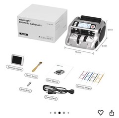 Money Counter Machine, Dollar, Euro Value Count UV/MG/IR/DD/VI/FA Pro Grade Cash
