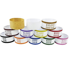 600Pcs Money Bands for Cash – Self-Adhesive Money Wrappers for Bills, Currency S