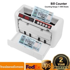 Bill Counter Money Cash Counting Machine Portable Rechargeable UV Detection New