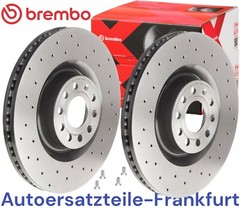 2x BREMBO Front Brake Discs Audi A3 + VW Golf 6 Passat B6 Seat Leon Skoda Supe