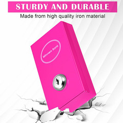 1 Pack Metal Box for Gamblers Pocket Sized Winner Bank Casino Cash Box with 2 Ke