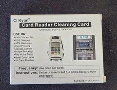 Ci Kyan CR80 Credit Card Reader Cleaner, POS Swipe Terminal Cleaning Cards (1C)