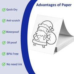 100 Sheets US Letter Size Thermal Paper, 8.5 x 11 Inch Thermal Printer Paper …