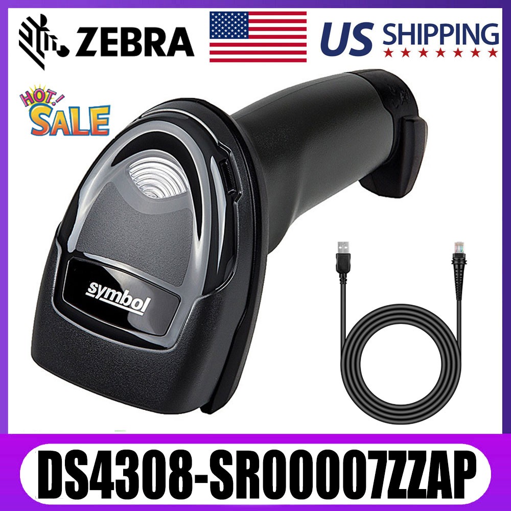 Symbol Zebra DS4308-SR00007ZZAP Handheld 1D 2D Barcode Scanner With USB Cable US