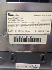 Verifone Printer 900 Receipt Printer W/ Power Supply See Description