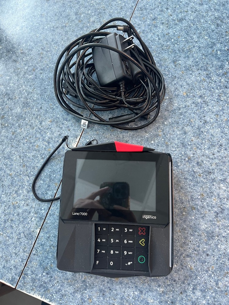 Ingenico Lane 7000 Credit Card Terminal with Stylus, Power, Cable