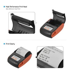 MIni 58mm Portable Wireless BT Pocket Mobile POS Thermal Label Receipt Printer