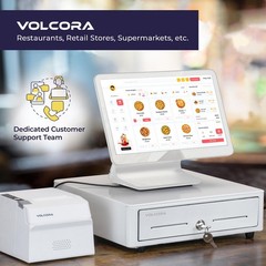 Volcora 13″ Cash Register Drawer POS System w/ Round Corner, 4 Bill/5 Coin