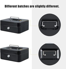 Portable Medium Cash Box with Key Lock and Sturdy Handle – 7.87″ x 6.30″