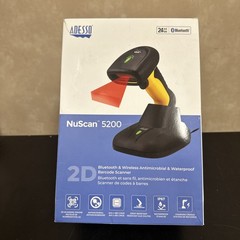 Adesso NuScan 5200 Wireless Bluetooth 1D/2D Barcode Scanner IP67 Black