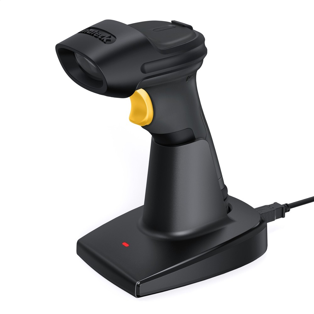 Wireless Bluetooth Barcode Scanner Charging Base1D 2.4G Read On Screen
