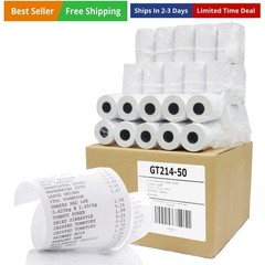 Thermal Paper Receipt Roll 2-1/4″ x 50′ BPA Free 50 Rolls