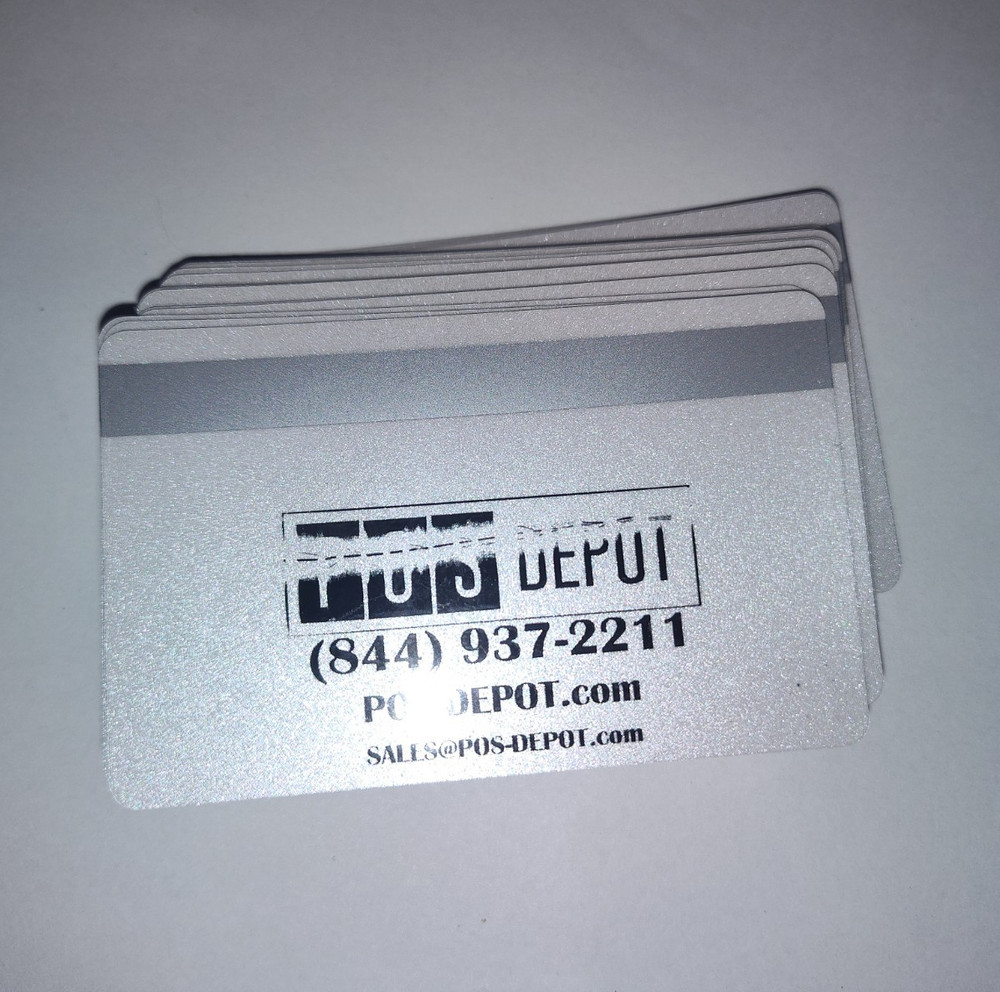 POS Depot MICROS Oracle Blank Magnetic Stripe Card, Pack Of 24, Solid White Face