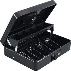 Cash Box with Money Tray and Combination Lock,Tiered, Cantilever Design,4 Bil…