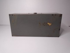 Vintage Gray Metal ASCO STEELMASTER Bond Box 10″ x 4 1/2″ x 3″ – No Key