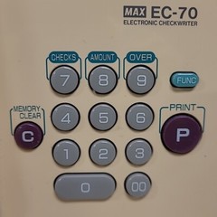 MAX Electronic Checkwriter Model EC-70 From The Old Hendricks Co. Indiana Jail