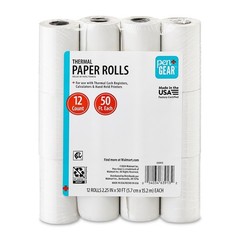 2 1/4″ X 50′ BPA Free Thermal Paper Rolls, 12 Count