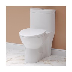 Sublime One Piece Elongated Toilet with Touchless Retrofit Dual Flush 1.1/1.6…