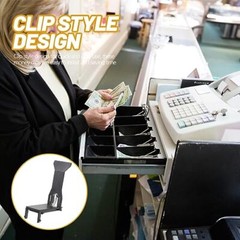 6 Pcs Money Tray Clips Cash Register Drawer Insert Tray Clips Money Organizer…