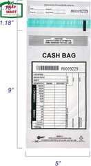 Clear Plastic Small Bank Deposit Bags for Cash | Pack of 1000 | 5″X9″|Tamper Evi