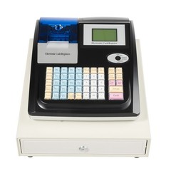 Square POS Terminal Cash Register Complete W/ Printer, And Cash Drawer, 48 Keys