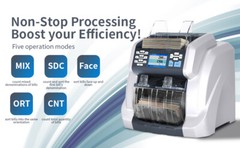 Ribao BCS-160 2-Pocket Mixed Currency Value Counter, Sorter, Buld-in Dust Cover