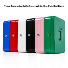Locking Cash Box Money Safe Box With Key Organizer 30cm Green Steel Durable