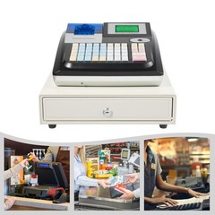 Cash Register Electronic POS System With Drawer 48 Keys LED Display For Retail
