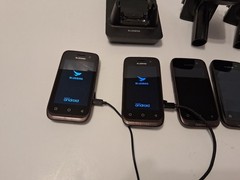Lot 6 Bluebird EF400 Devices for Parts /Repair Two RFR900 ONE 1SC – EF400 Cradle