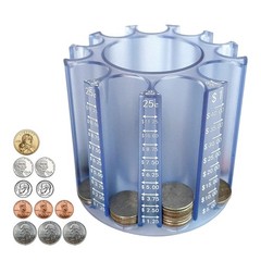 Coin Counter Change Sorter｜Pen & Pencil Holder as Desk Organizer｜Piggy Bank f…