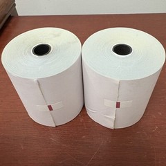 Lot of 4 Thermal Cash Register Paper Rolls – 3″ tall x 2.75″ Diameter Size