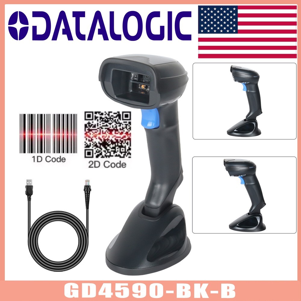 Datalogic Gryphon GD4590-BK-B Omnidirectional Barcode Scanner w/Base USB Cable﻿
