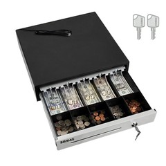 16″ Heavy Duty Black POS System Cash Drawer, 5B5C