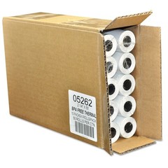 PM Company POS/Cash Register One-Ply Thermal Rolls, 2-1/4 x 55 Feet, White,