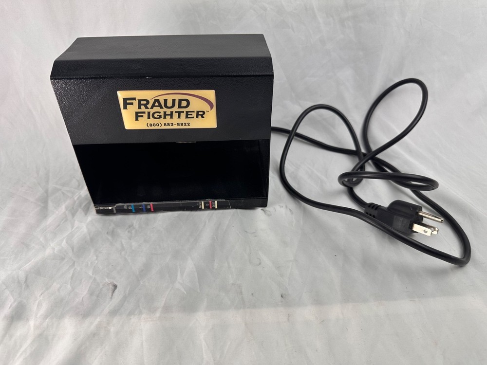 Fraud Fighter Counterfeit Detection Scanner UV-16 Model HD8X2-120A Tested Works