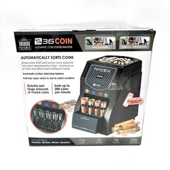 Nadex (NXTE-1895) Automatic Coin Sorter/Wrapper Machine Model S36 – Black