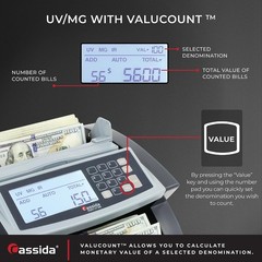 Money Counter Machine with ValuCount & UV/MG/IR Detection