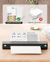 M08F Pro Portable Printer Wireless Travel Thermal US Letter Inkless Bluetooth