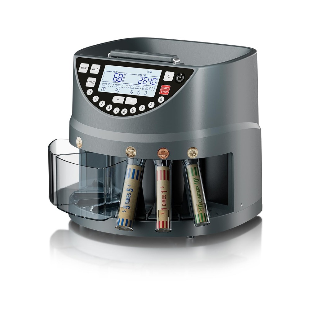 Aneken Coin Counter and Sorter with TFT Display – Accurate Sorting Machine fo…