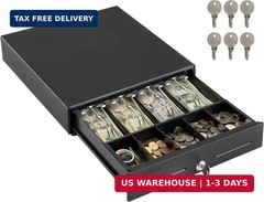 Volcora 13″ Electronic Cash Register Drawer for Point of Sale (POS) System with
