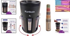 Automatic Coin Sorter 5-in-1 Coin Counter with Coin Wrappers, Empty Piggy Ban…