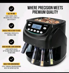 Brand New KCS-2000 Professional USD Coin Counter Machine Sorter Wrapper Roller