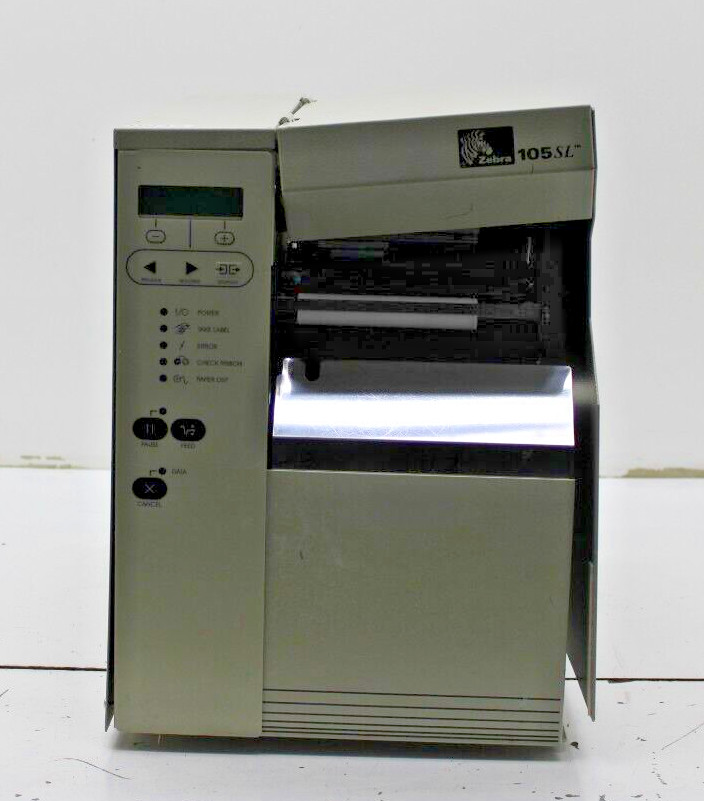 Zebra 105SL Thermal Label Printer USB Ethernet Tested Works