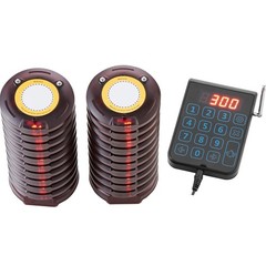 Uimoso Wireless Paging System with 20 Guest Call Coasters for Restaurants