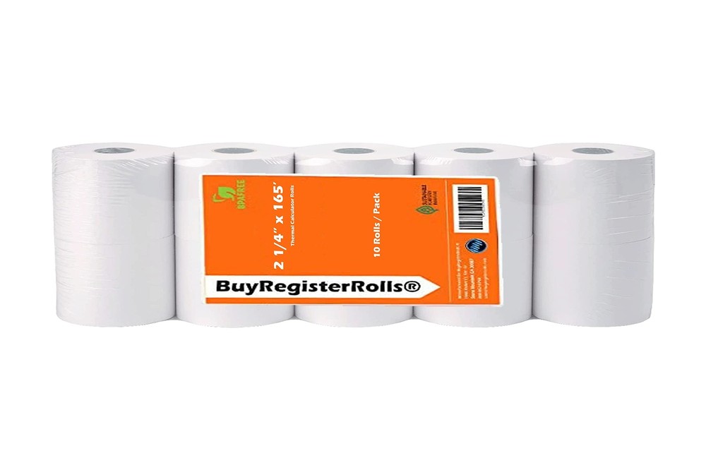 (10 Rolls) 2 1/4″ X 165′ Thermal Paper for Sharp XEA507 XEA407 XEA207 ERA247 …
