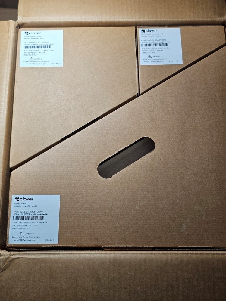 Clover Station POS System C500 Printer P500 Hub H500
