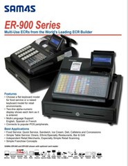 New SAM4s 920- Flat Keyboard – 1 printers Electronic Cash Register