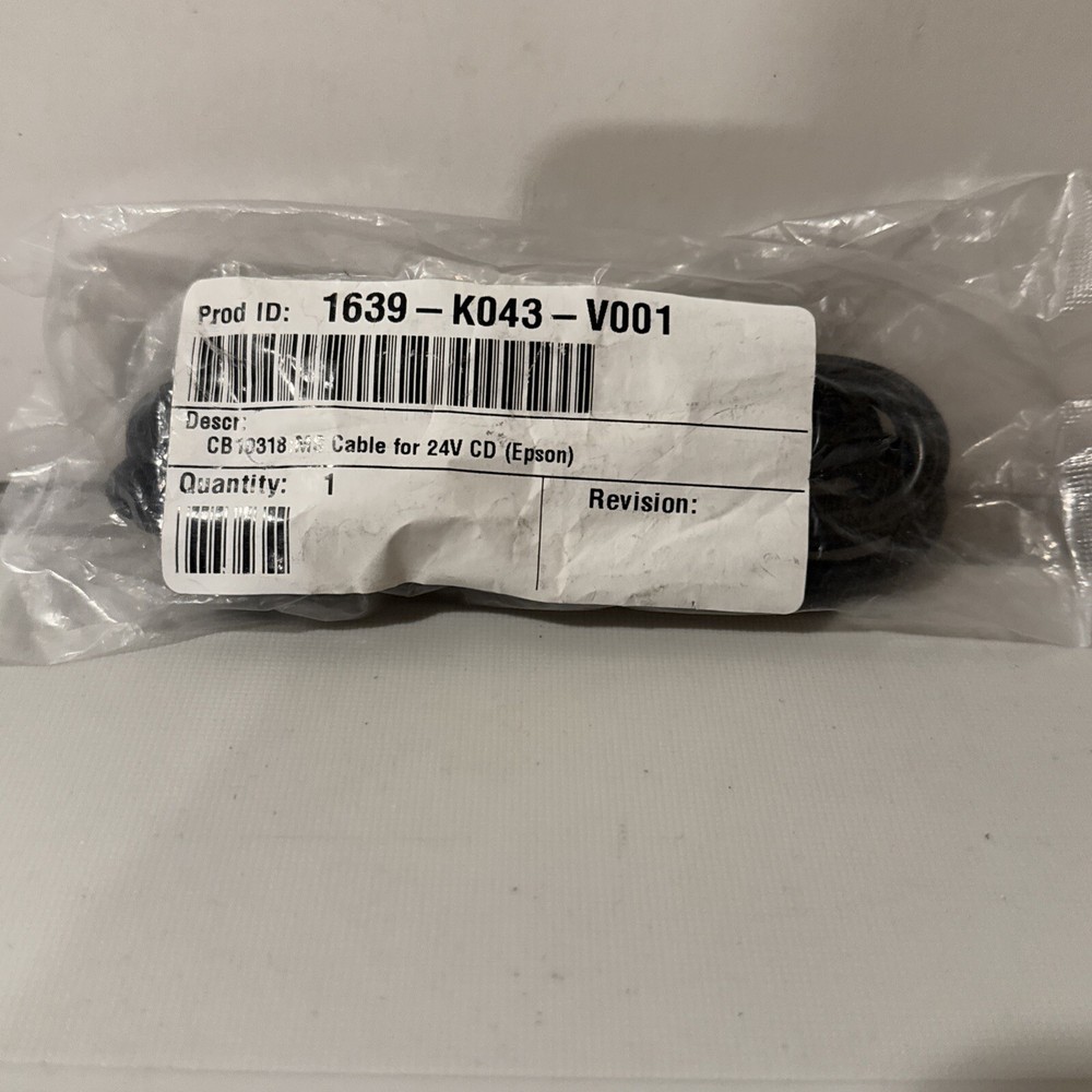 NCR 1639-K043 Kick Cable Cord for NCR Radiant Systems to 24V M-S Cash Drawer B6