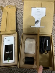 Clover POS Flex C403 Handheld Credit Card Terminal & K400U Receipt Printer – NEW