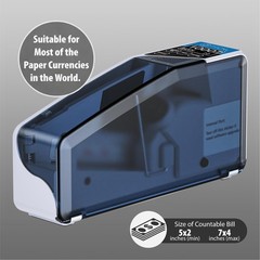DETECK DT5S Portable Money Counter Machine with Counterfeit Light Grey